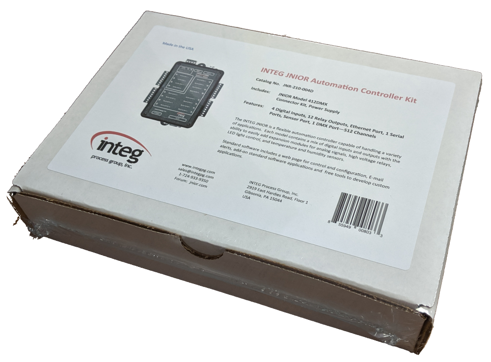 INTEG JNIOR Model 412DMX 4/12(I/O) Controller Kit w/DMX512