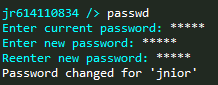 JNIOR change password
