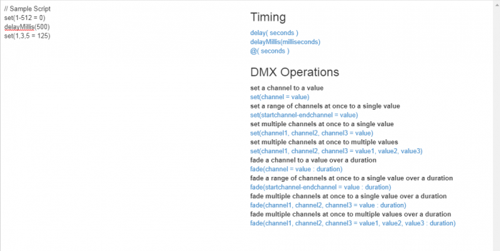 Scripts for DMX Application