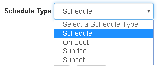 Schedule Rule type