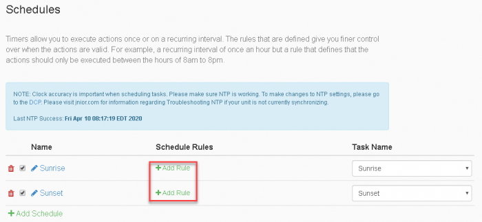 Scheduling Sunrise and Sunset Tasks