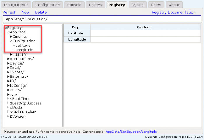 Sun Equation Registry Keys