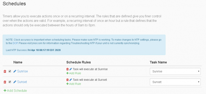 Sunrise and Sunset Scheduled tasks