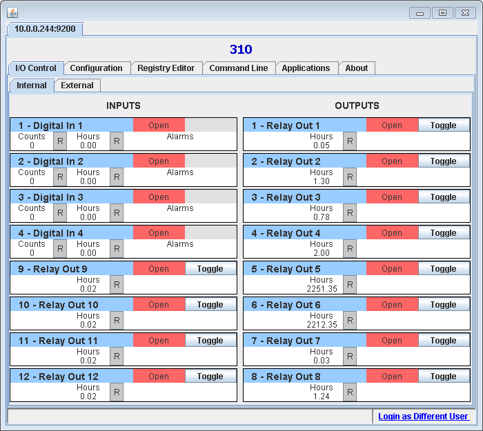 Java Applet for Series 3 JNIORs