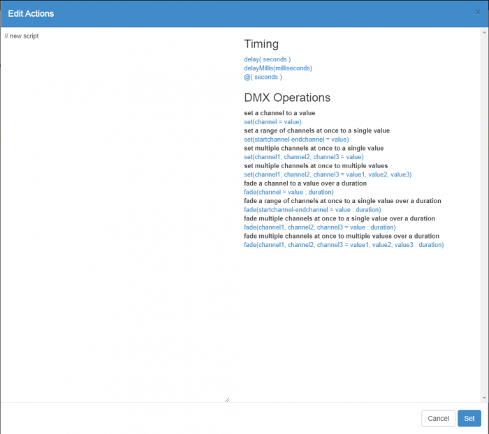 Scripts for DMX application