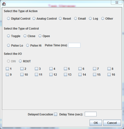 Task Manager Action type for JNIOR automation Controller