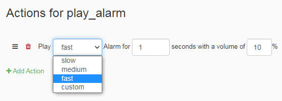 Control Panel alarm Tasker example