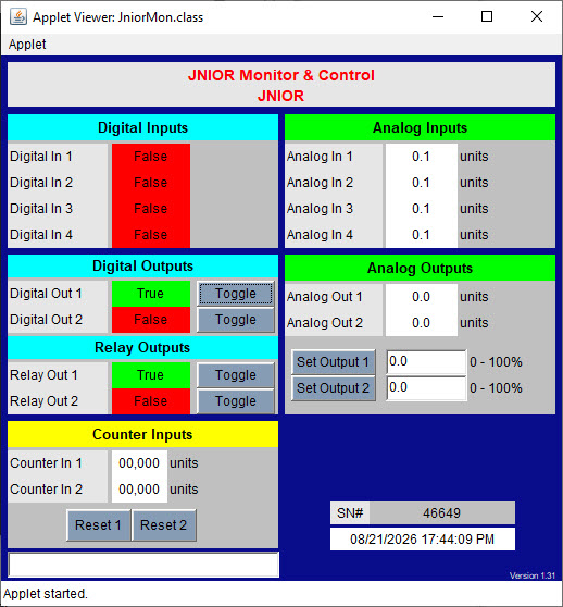 Monitoring Screenshot